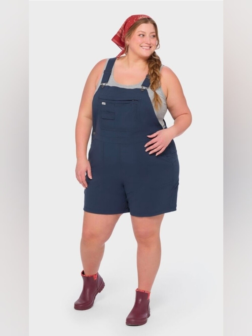 Duluth Trading Company Women's Plus Heirloom Gardening 7" Short Overalls - Picture 4 of 4